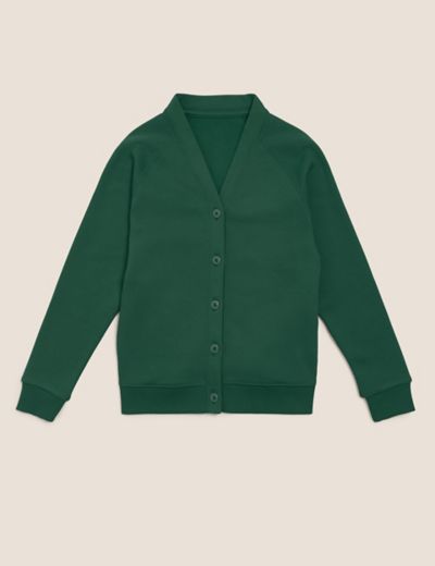 Girls' Cotton Regular Fit School Cardigan (2-16 Yrs)